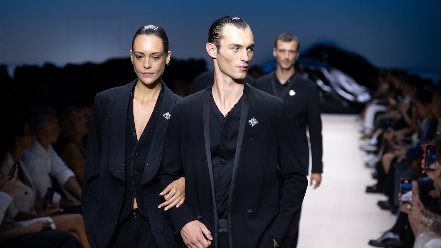 Giorgio Armani fashion show at Milan Fashion Week Men's Collection Spring Summer 2026. Milan